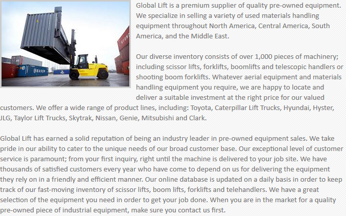 Global Lift Equipment San Bernardino